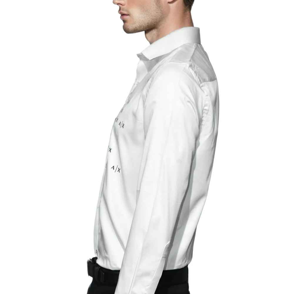 Armani Exchange White Premium Quality Men's Shirt-3