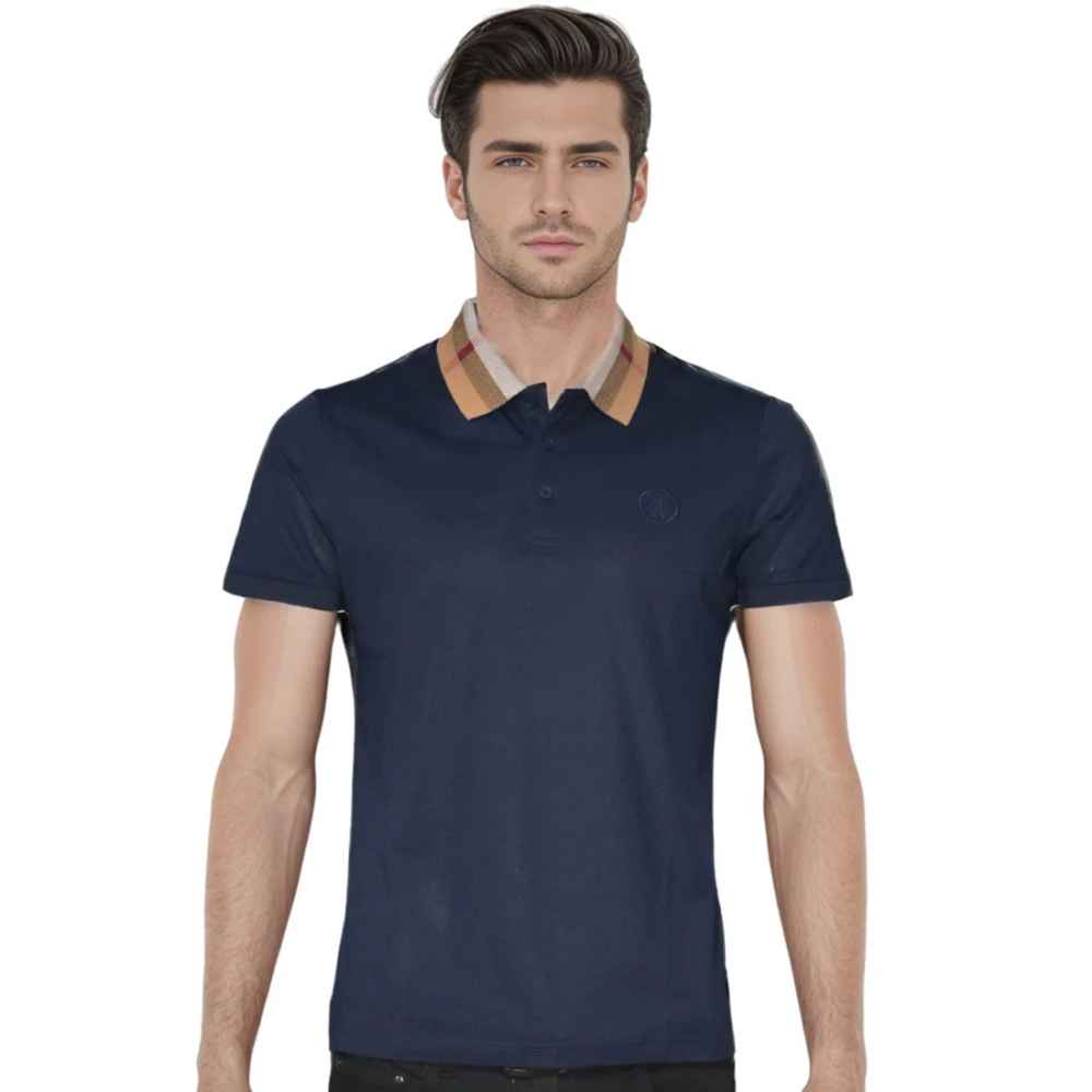 Burberry TB Embossed Logo Navy Blue Premium T-shirt-thumb-0