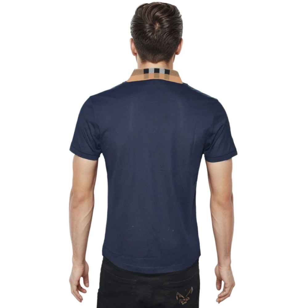 Burberry TB Embossed Logo Navy Blue Premium T-shirt-thumb-1