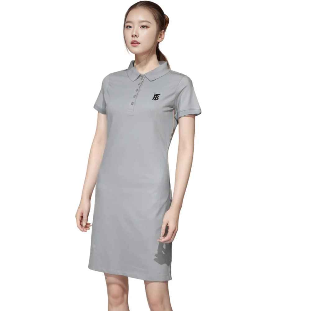 Burberry Grey Premium Quality Dress-thumb-0