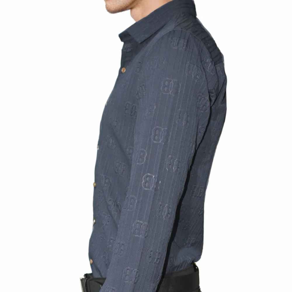 Balenciaga Blue Premium Quality Designer Shirt-2