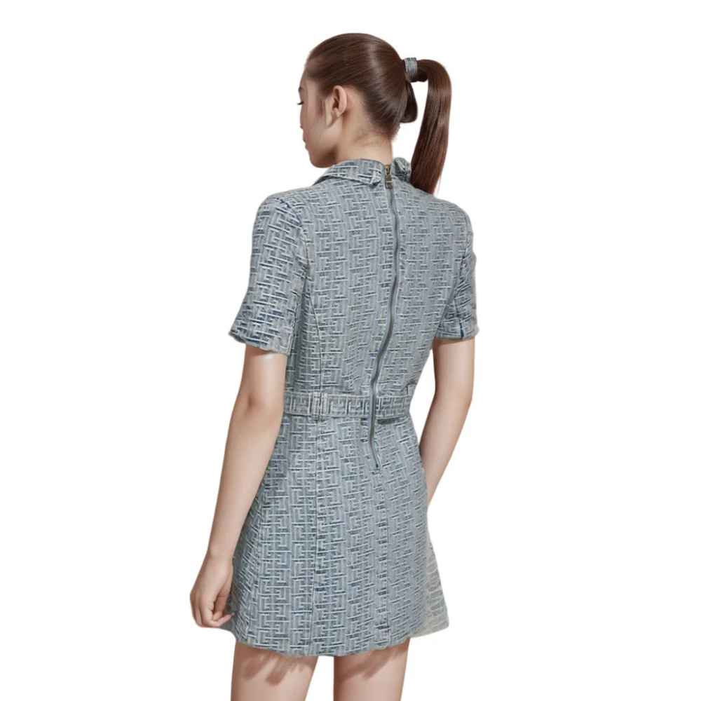 Balmain Blue Premium Quality Dress-thumb-2