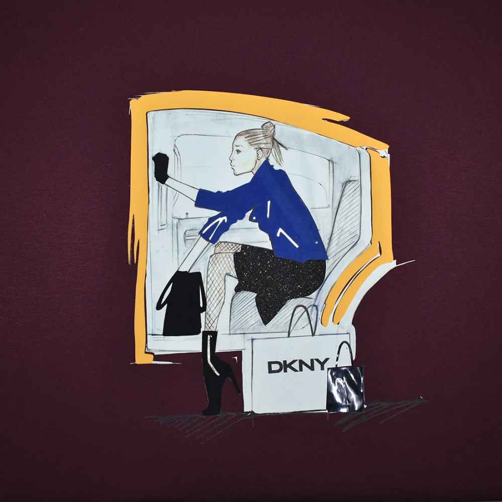 DKNY Purple Premium Quality Dress-thumb-4