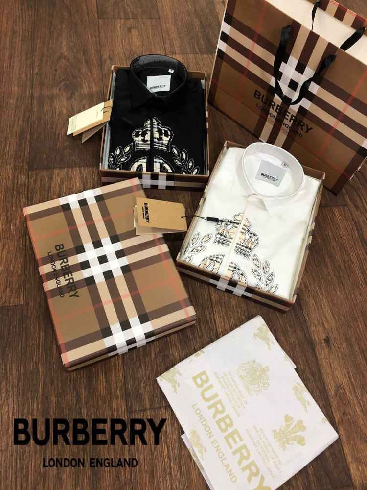 Burberry White Premium Quality Shirt-thumb-3