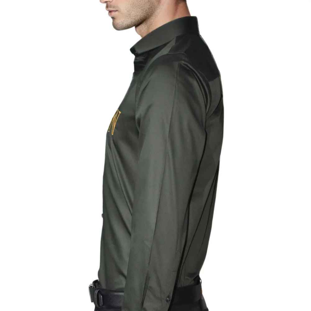 Balmain Green Premium Quality Long Sleeve Shirt-2