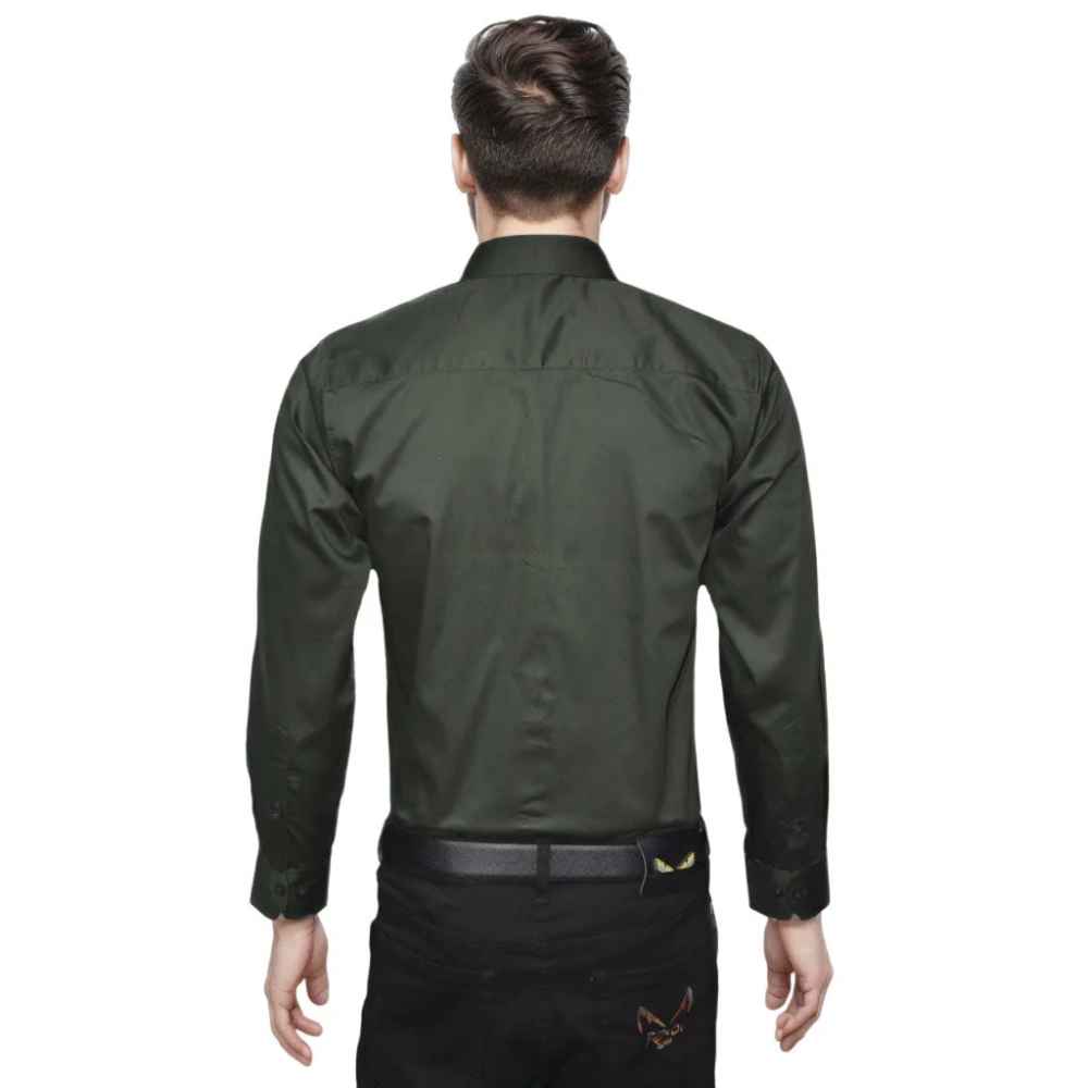Balmain Green Premium Quality Long Sleeve Shirt-1
