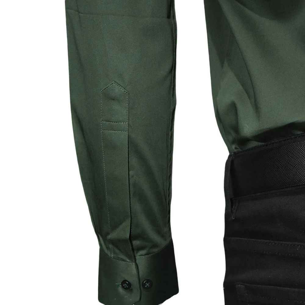 Balmain Green Premium Quality Slim Fit Formal Men's Shirt-5