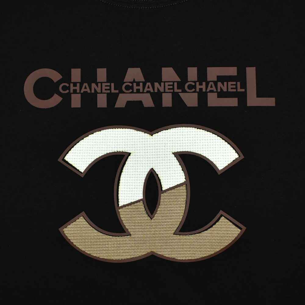 Chanel Black Premium Quality Women T-shirt-thumb-3