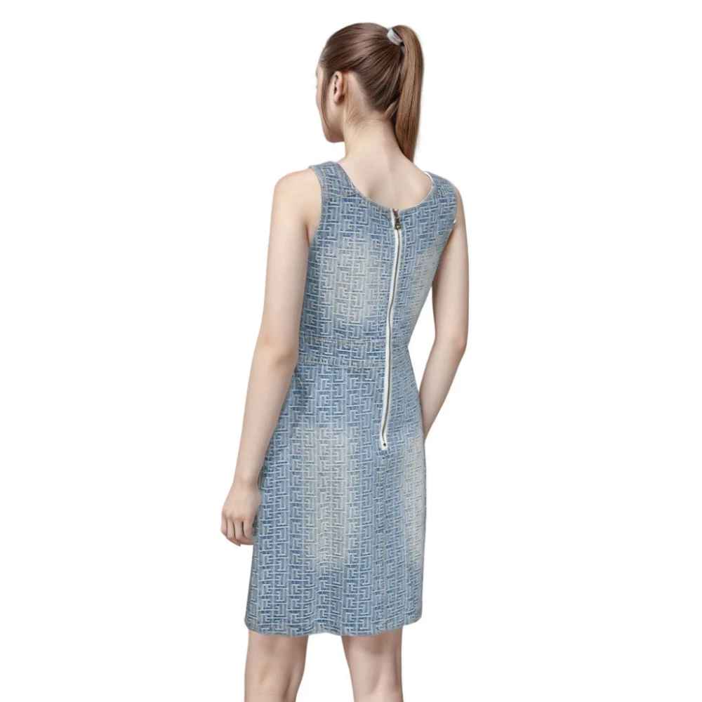 Balmain Paris Blue Premium Quality Dress-2