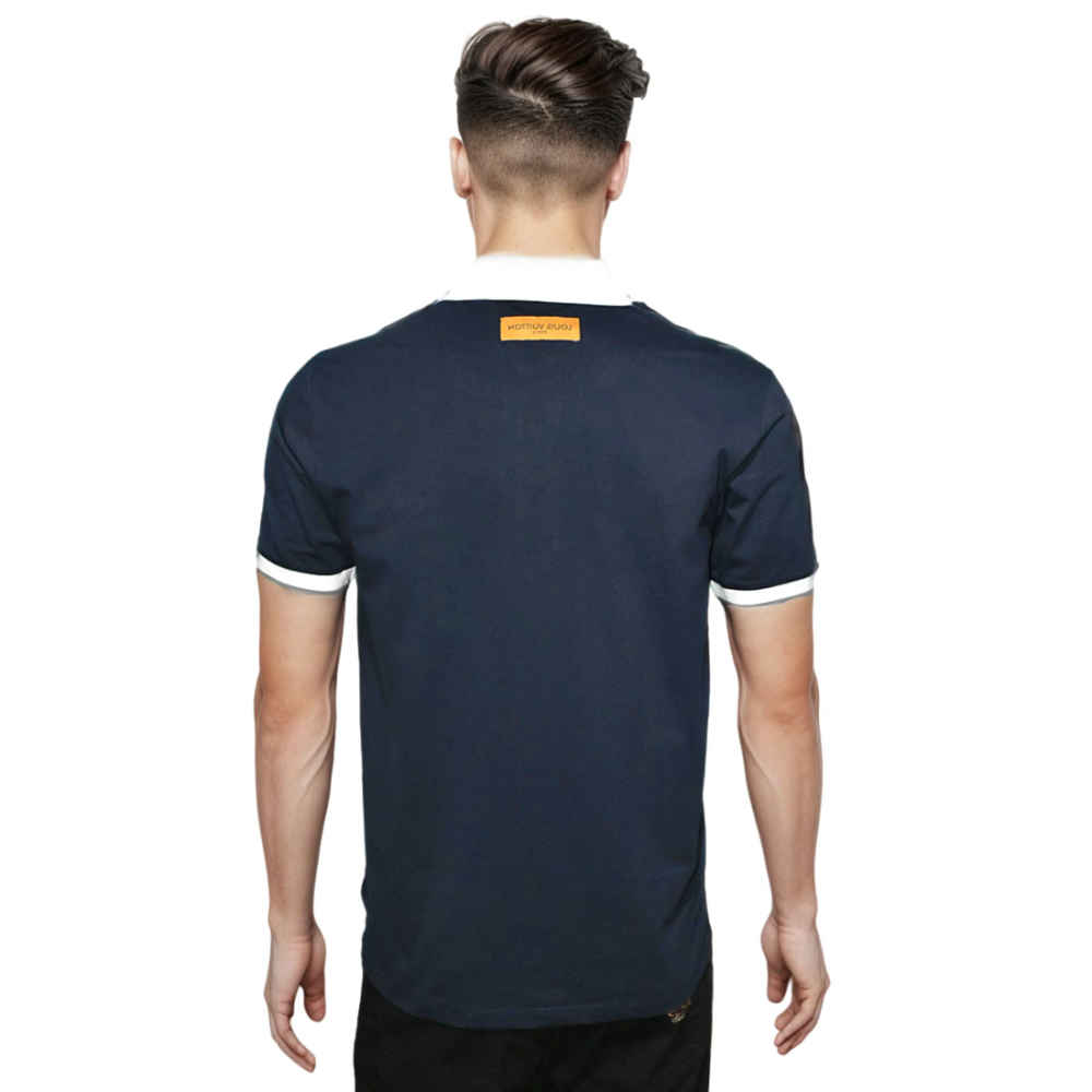 Louis Vuitton Blue Premium Polo T-Shirt-1