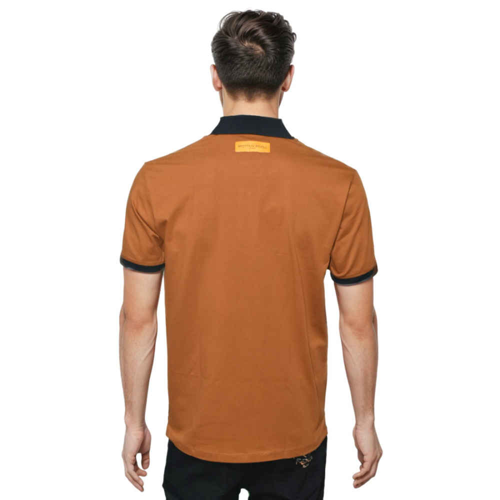 Louis Vuitton Dark Brown Embroidered Logo T-shirt-1