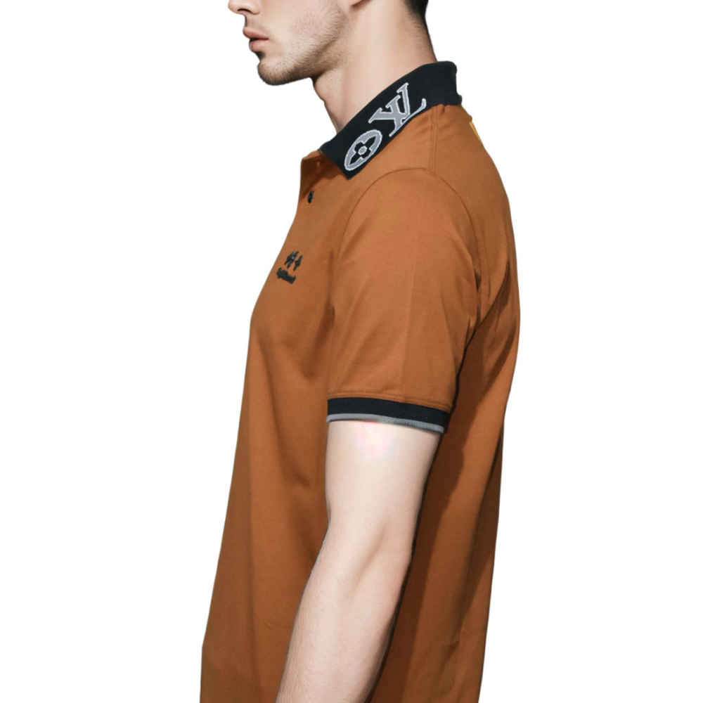 Louis Vuitton Dark Brown Embroidered Logo T-shirt-2