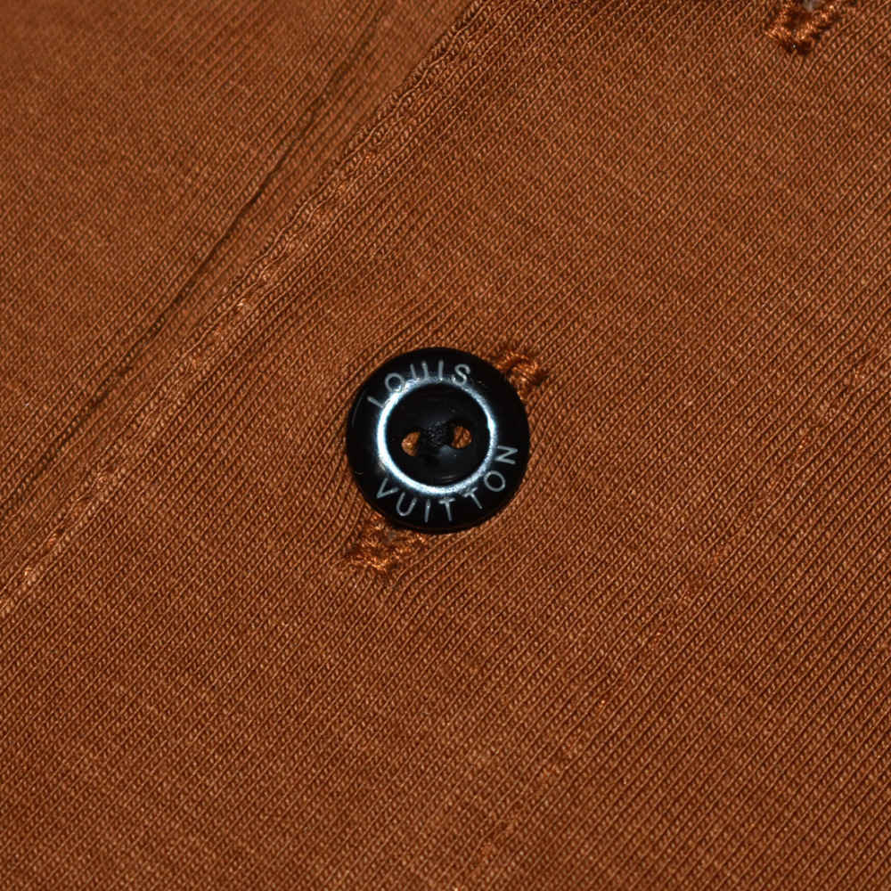 Louis Vuitton Dark Brown Embroidered Logo T-shirt-5