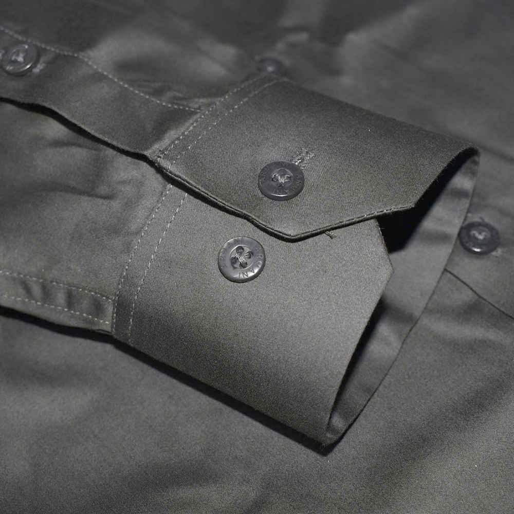 Emporio Armani Grey Premium Logo Print Shirt-thumb-3