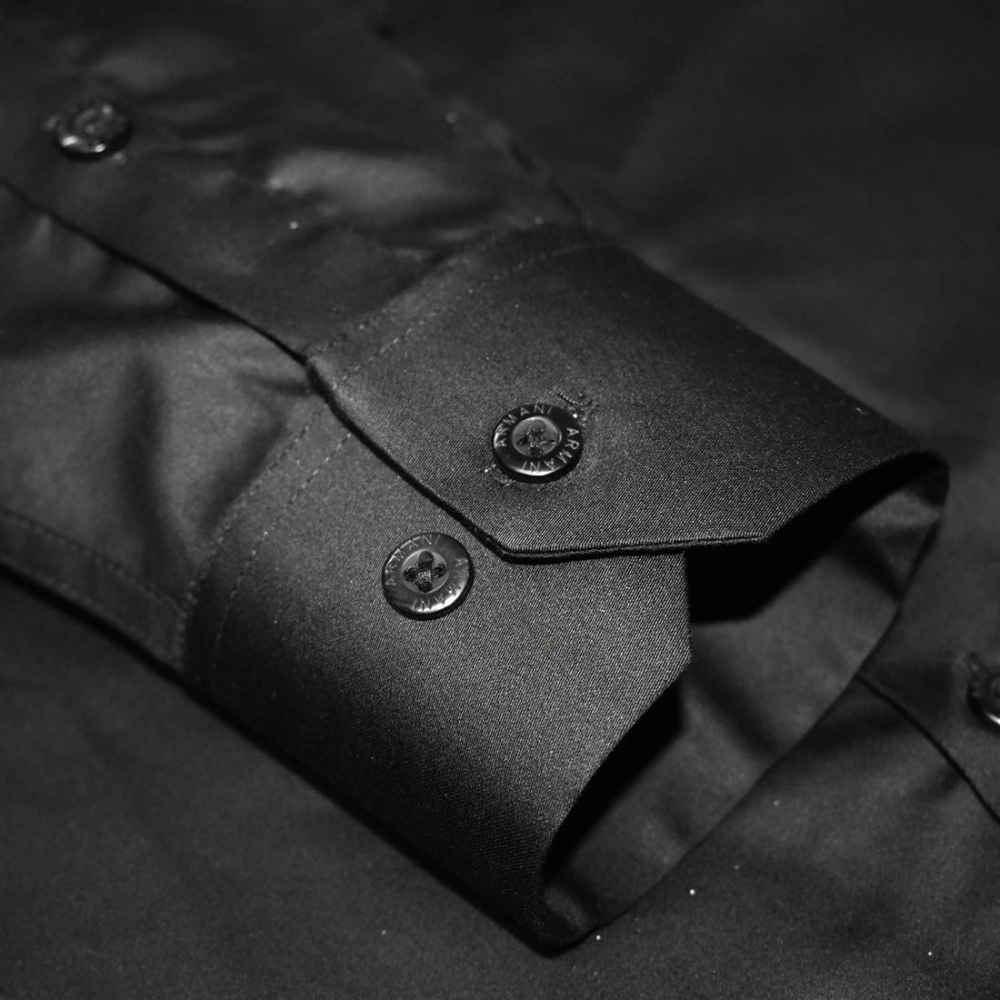 Emporio Armani Black Premium Logo Print Shirt-3