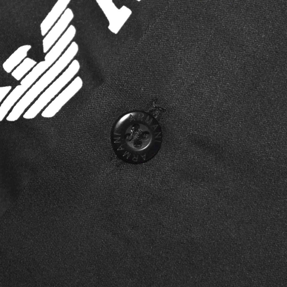 Emporio Armani Black Premium Logo Print Shirt-5