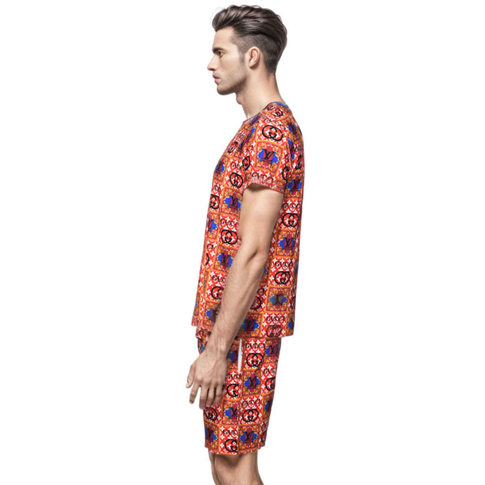 Gucci Print Red Premium Quality Shirt & Shorts Combo-thumb-2