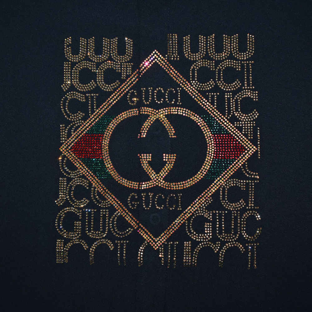 Gucci Black Glitter Stone Shirt-3