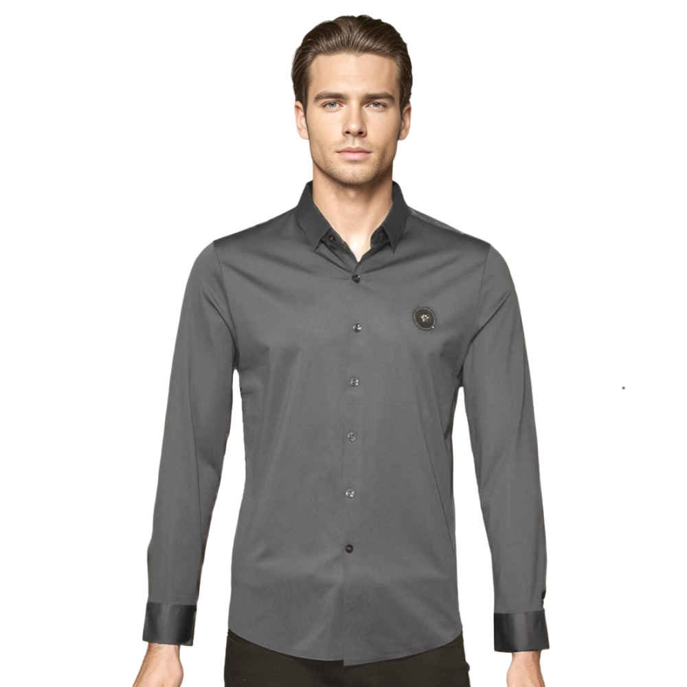 Versace Grey Premium Quality Shirt-thumb-0