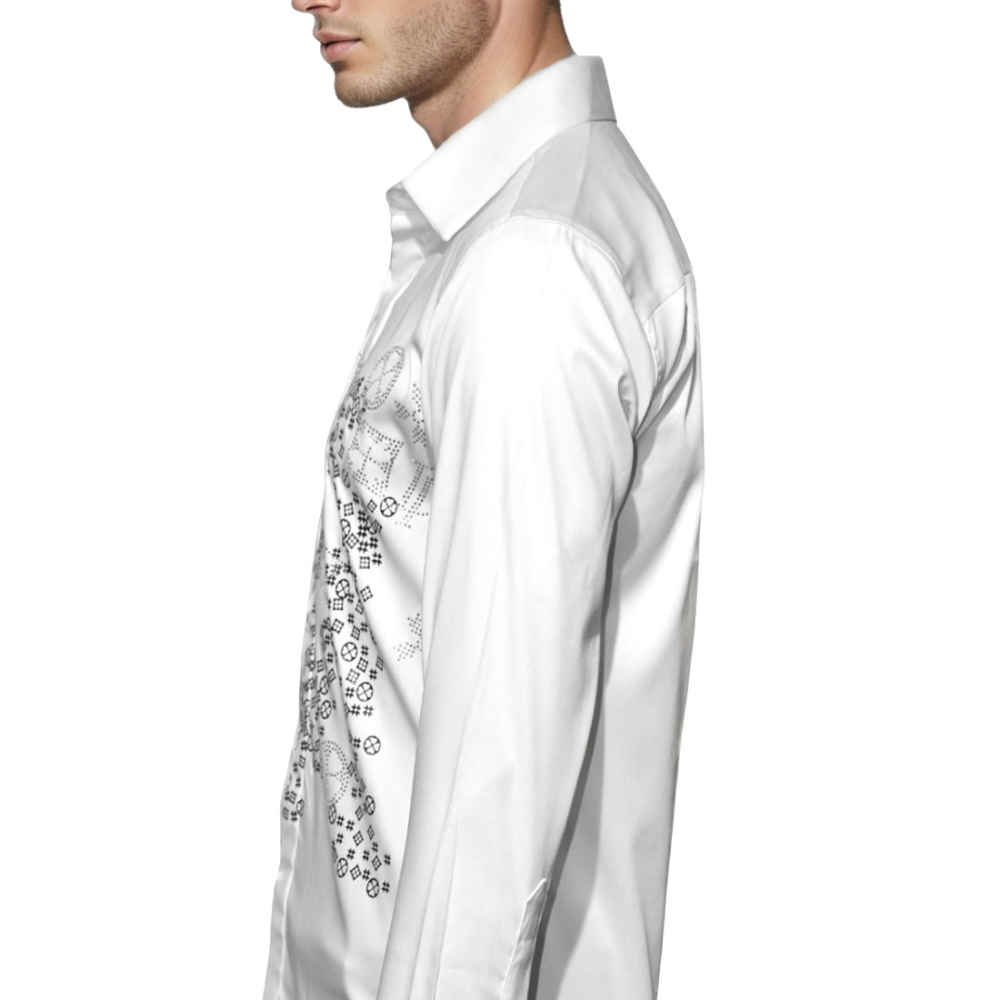 Louis Vuitton Glitter Stone White Premium Shirt-2