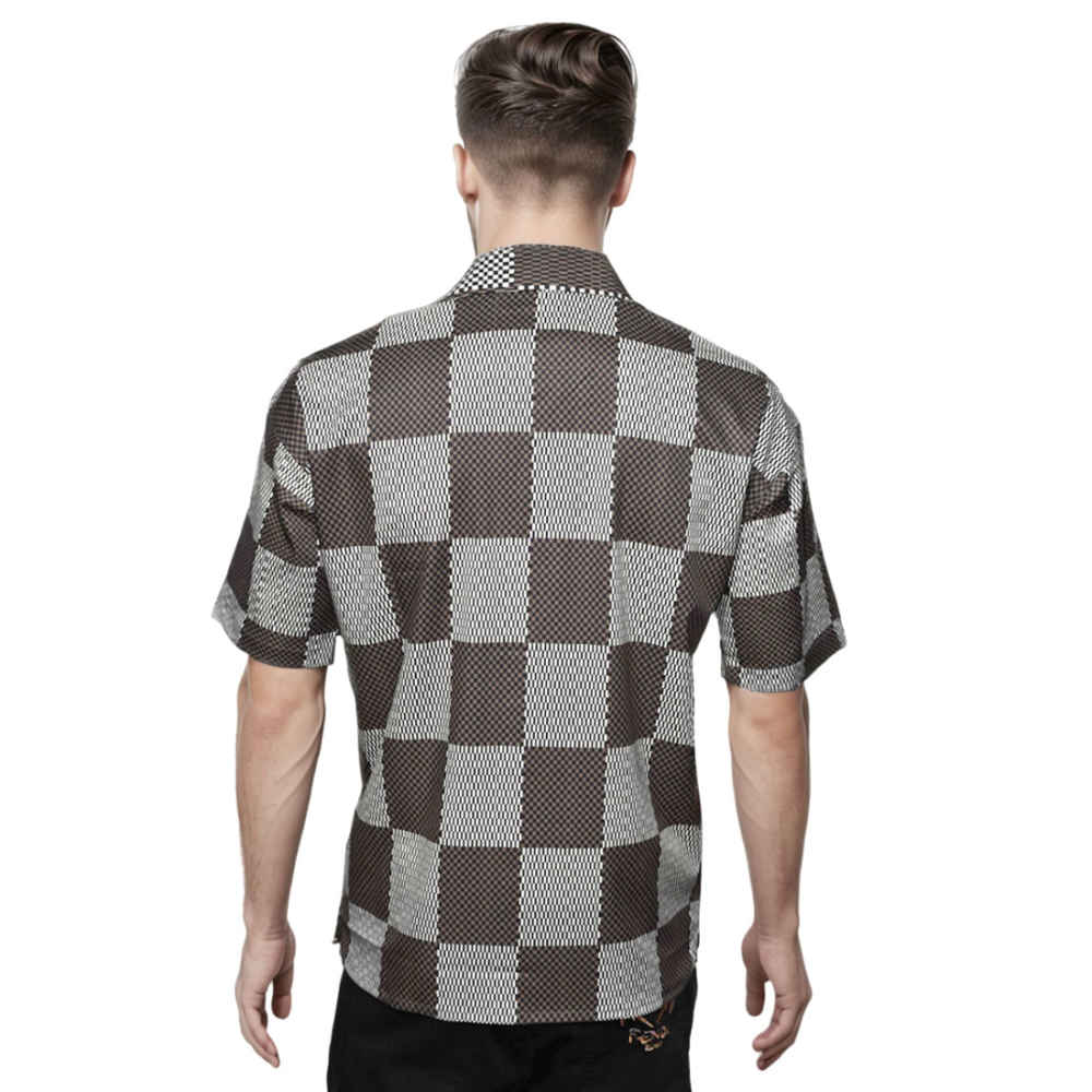 Louis Vuitton Logo Print Hawaiian Shirt-thumb-1