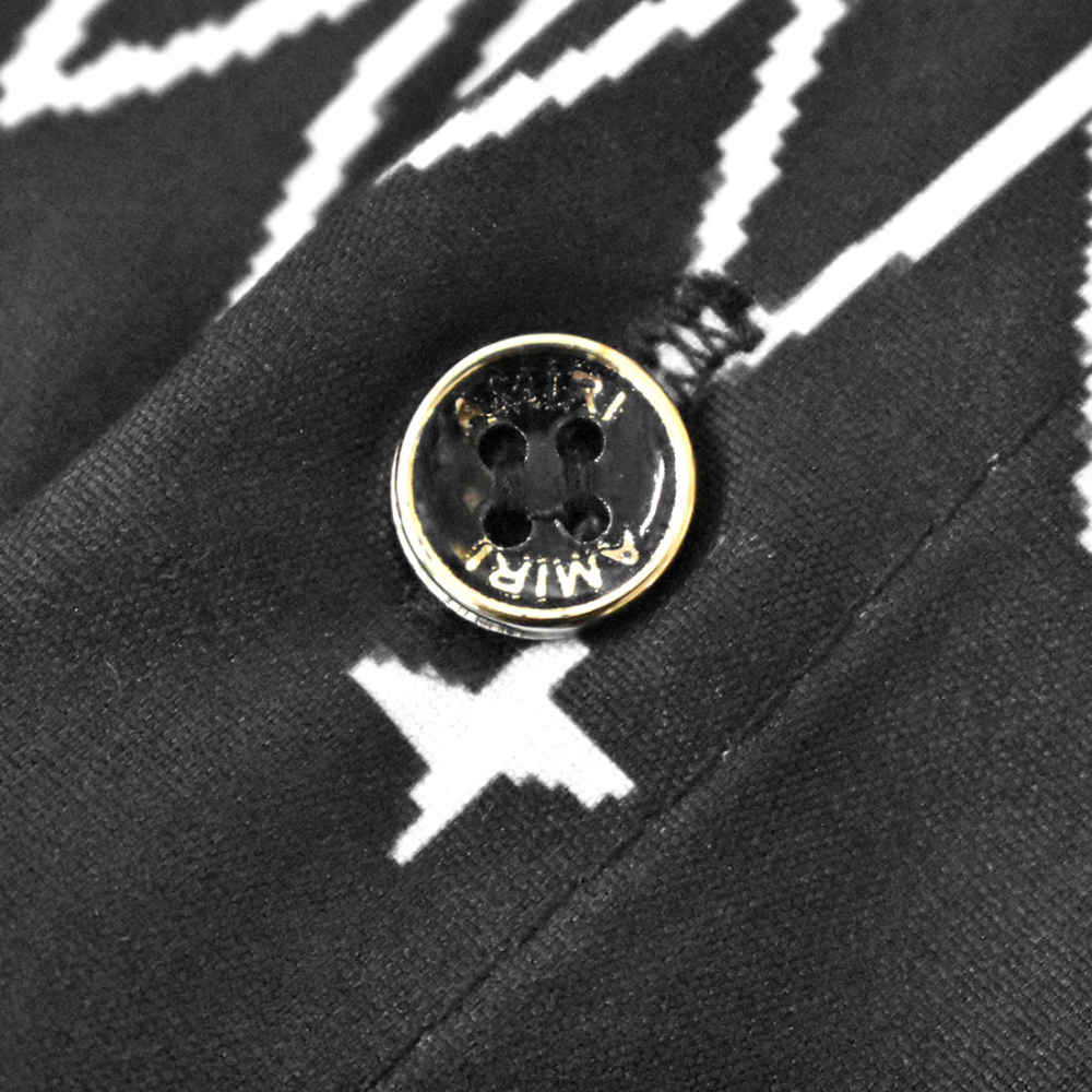 Amiri Bandana SS Polo Black Shirt-3