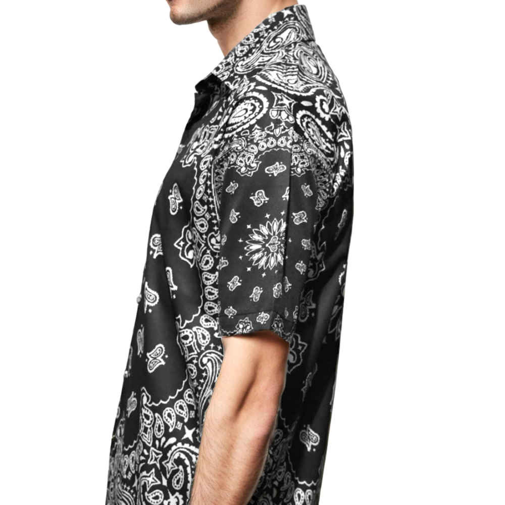 Amiri Bandana SS Polo Black Shirt-2