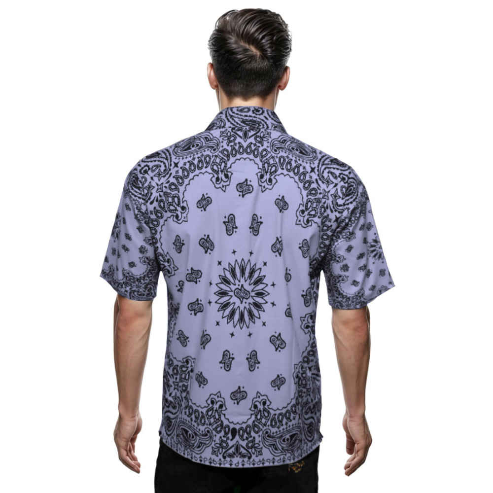 Amiri Bandana SS Polo Purple Shirt-thumb-1