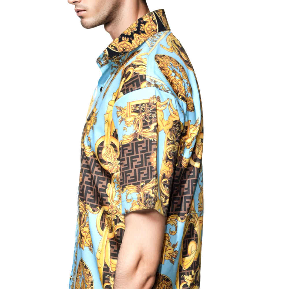 Versace Fendace Gold Baroque Shirt-thumb-2