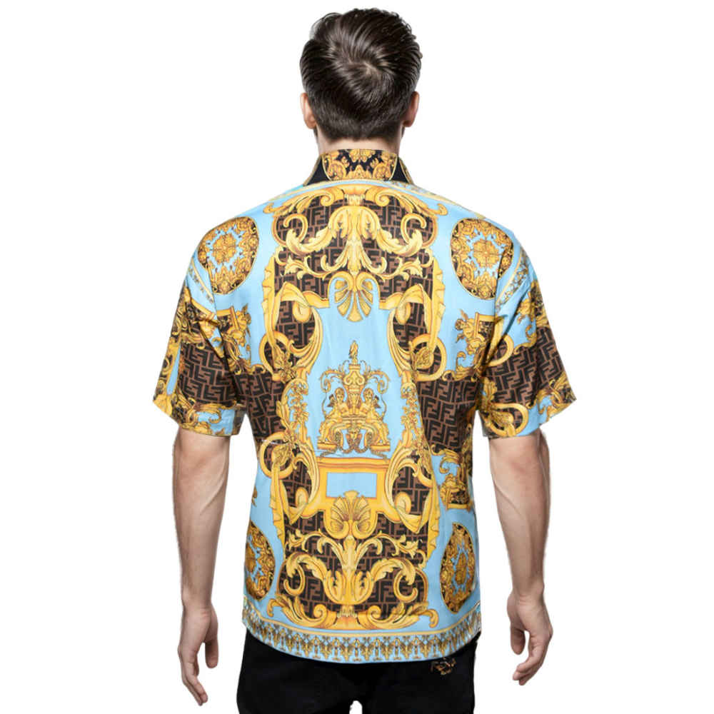 Versace Fendace Gold Baroque Shirt-thumb-1