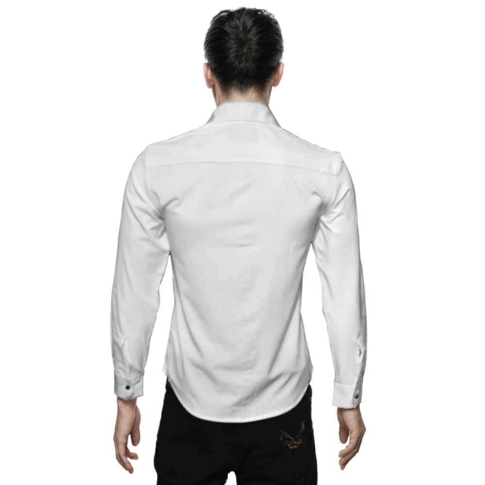 Philipp Plein White Premium Quality Glitter Stone Print Shirt-thumb-1