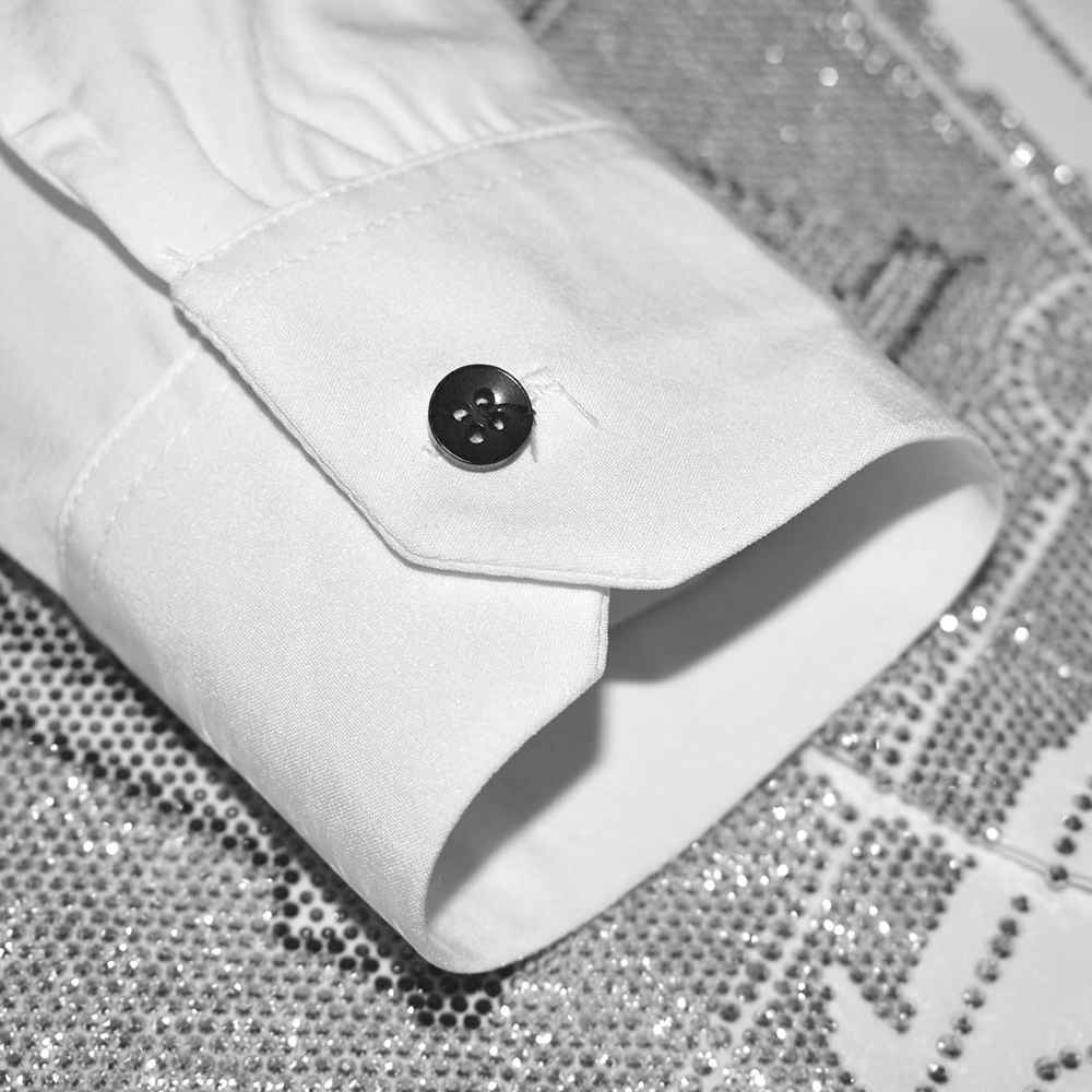 Philipp Plein White Premium Quality Glitter Stone Print Shirt-thumb-4