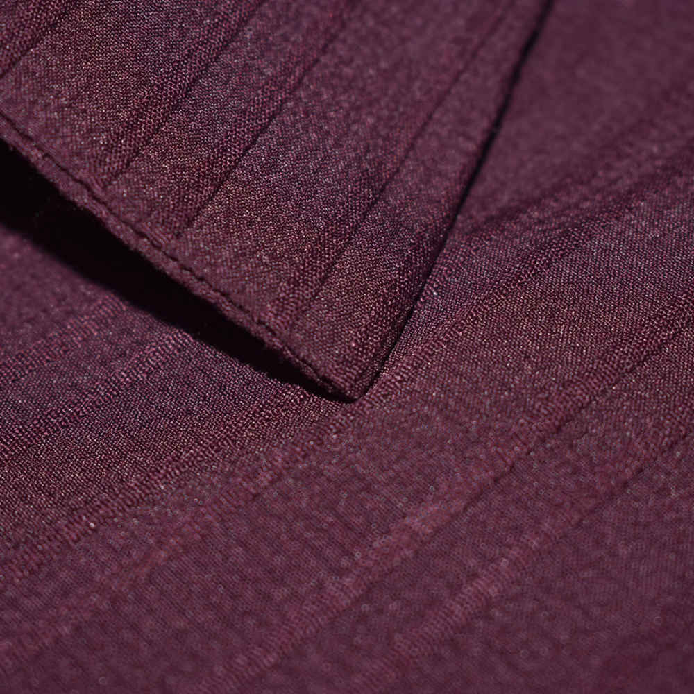 Burberry Embossed Pocket Logo Wine Premium Quality Shirt-3