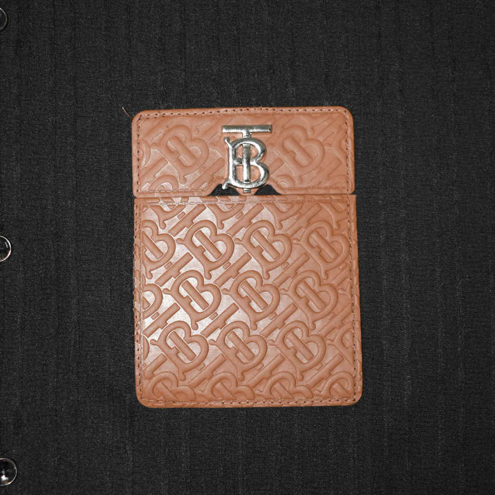 Burberry Embossed Pocket Logo Black Premium Quality Shirt-4