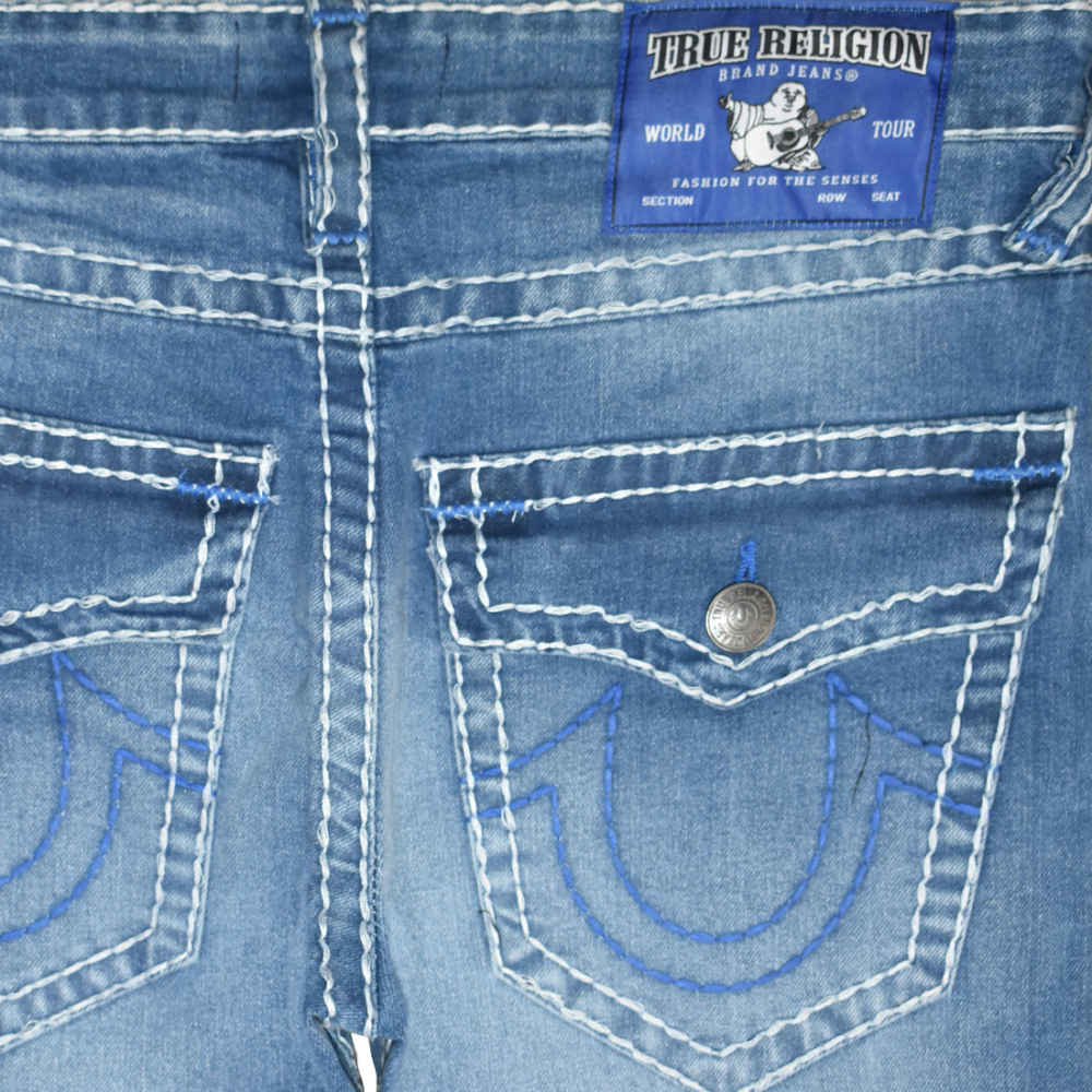 True Religion Light Blue Premium Quality Denim Jeans-3
