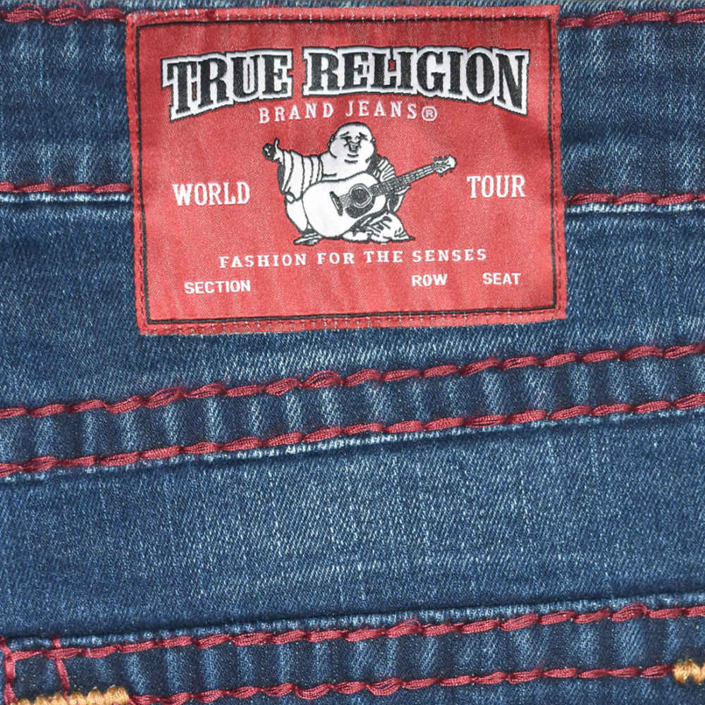 True Religion Dark Blue Premium Quality Denim Jeans-thumb-4