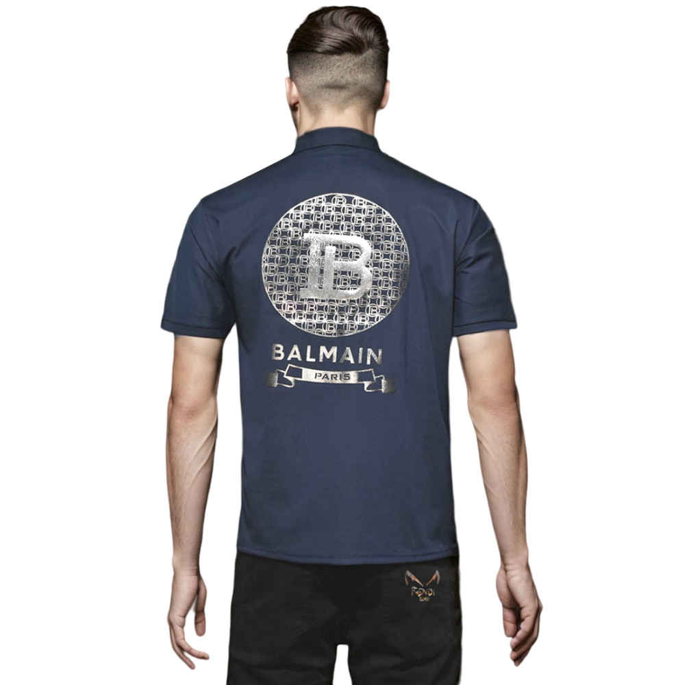 Balmain Blue Premium Quality T-shirt-thumb-1