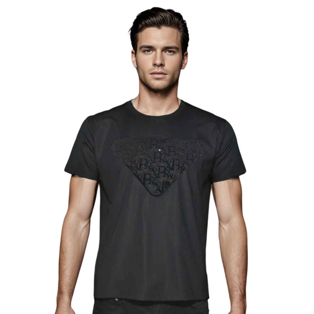 Prada Black Premium Quality T-shirt-thumb-0