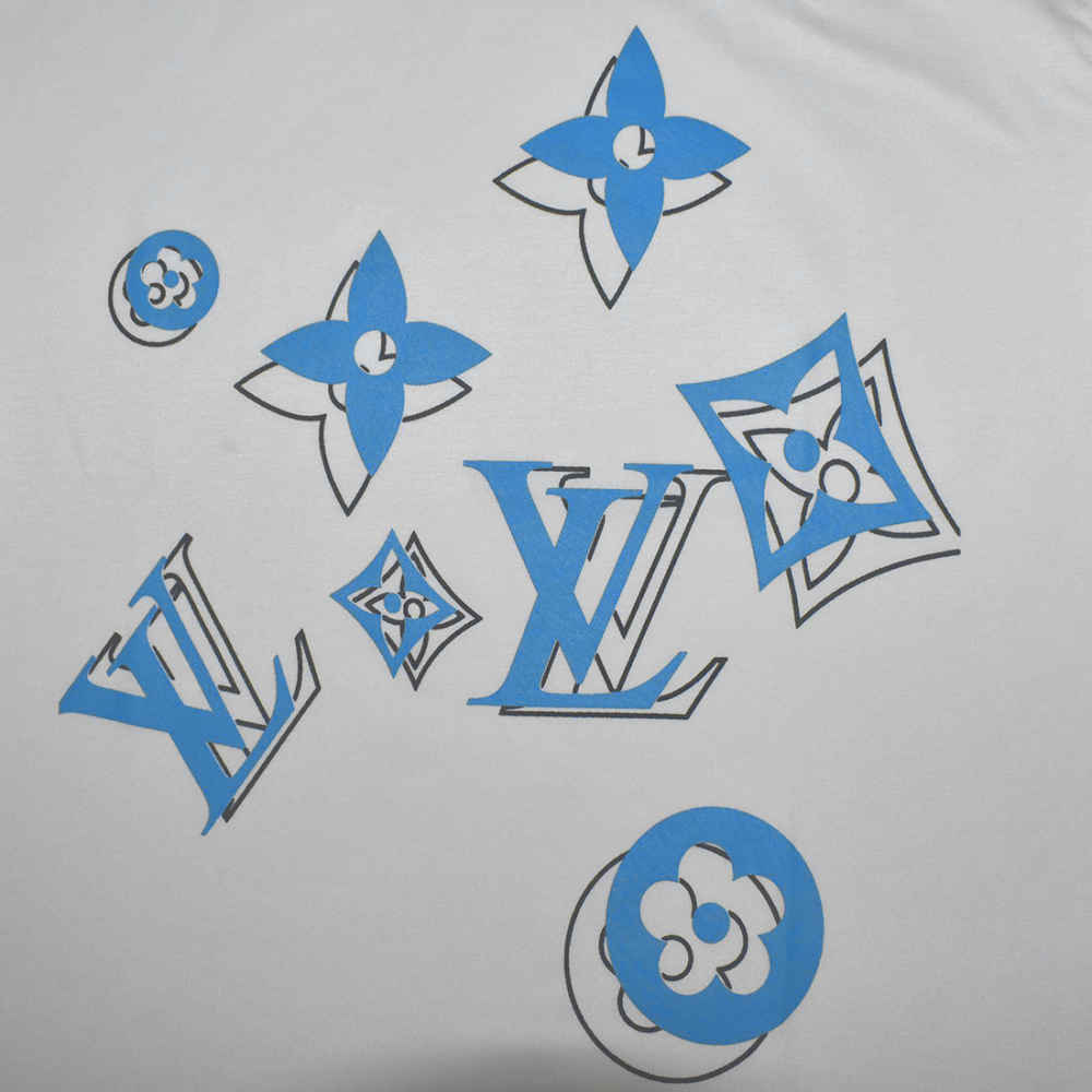 Louis Vuitton White Premium Monogram T-shirt-thumb-3