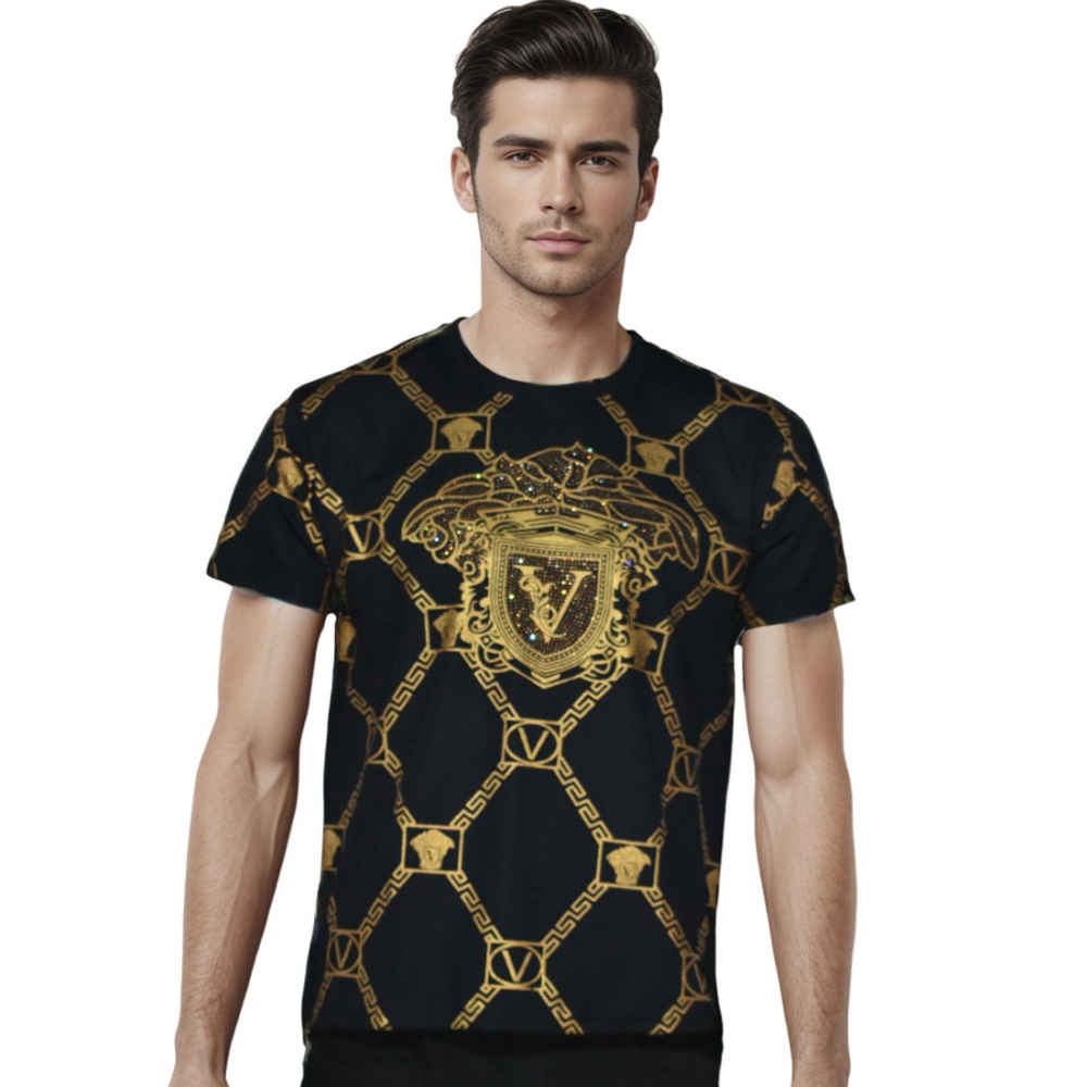 Versace Black Premium Quality T-shirt-thumb-0