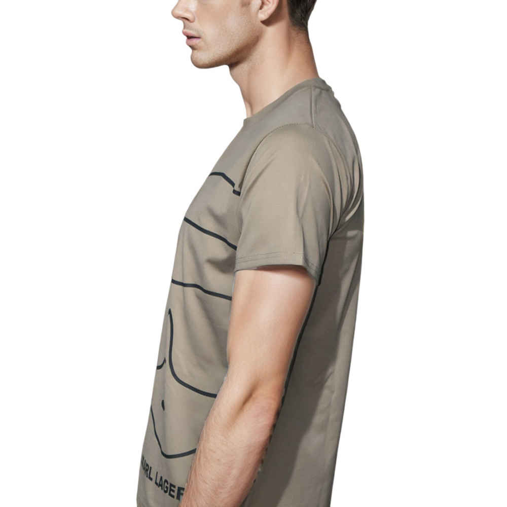 Karl Lagerfeld Brown k-ikonik Premium T-shirt-thumb-2