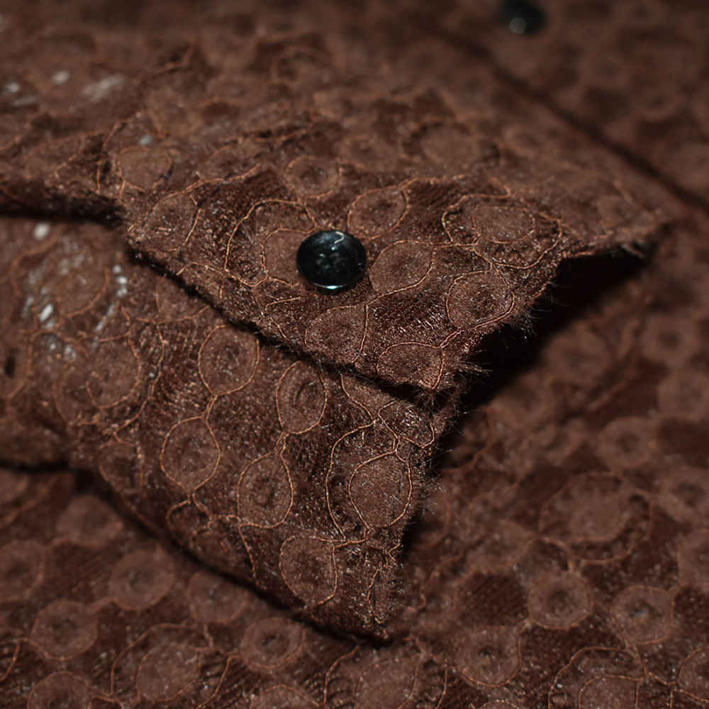 Gucci Brown Premium See-through Men's Shirt-5