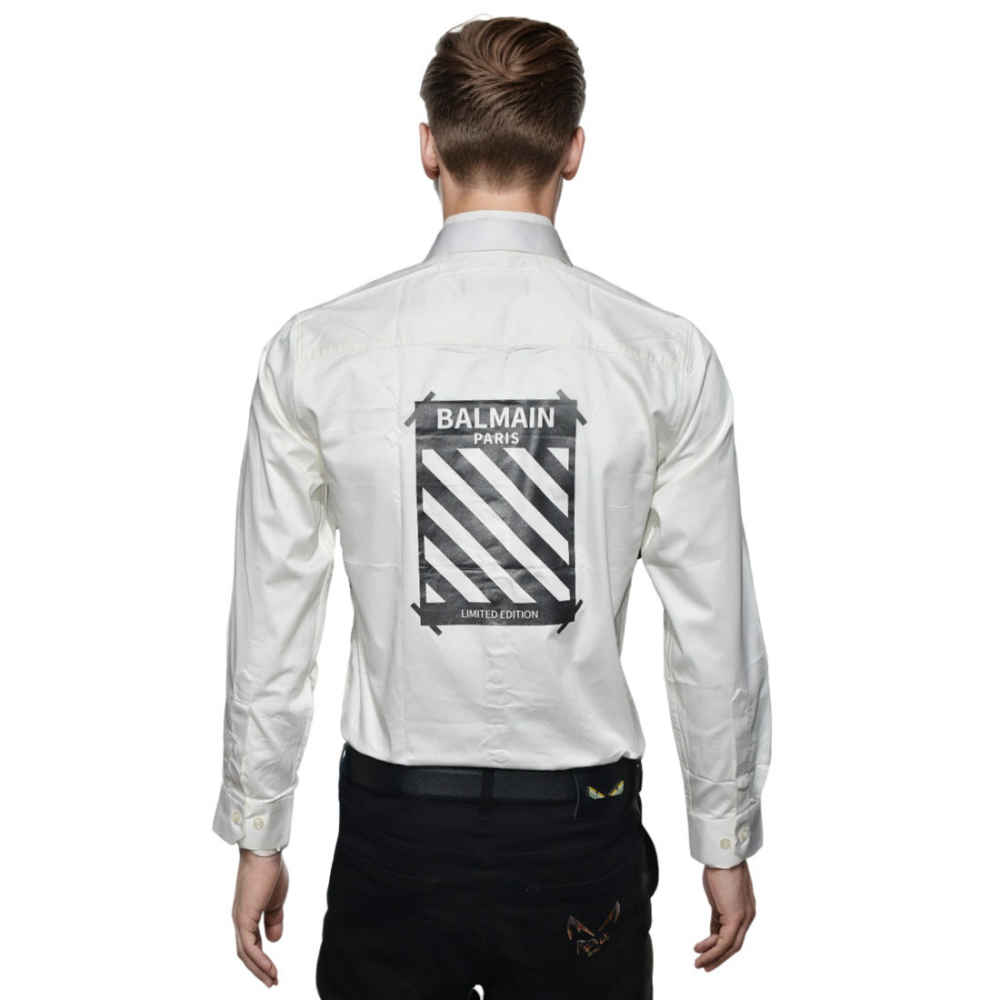 Balmain White Premium Quality Shirt-1