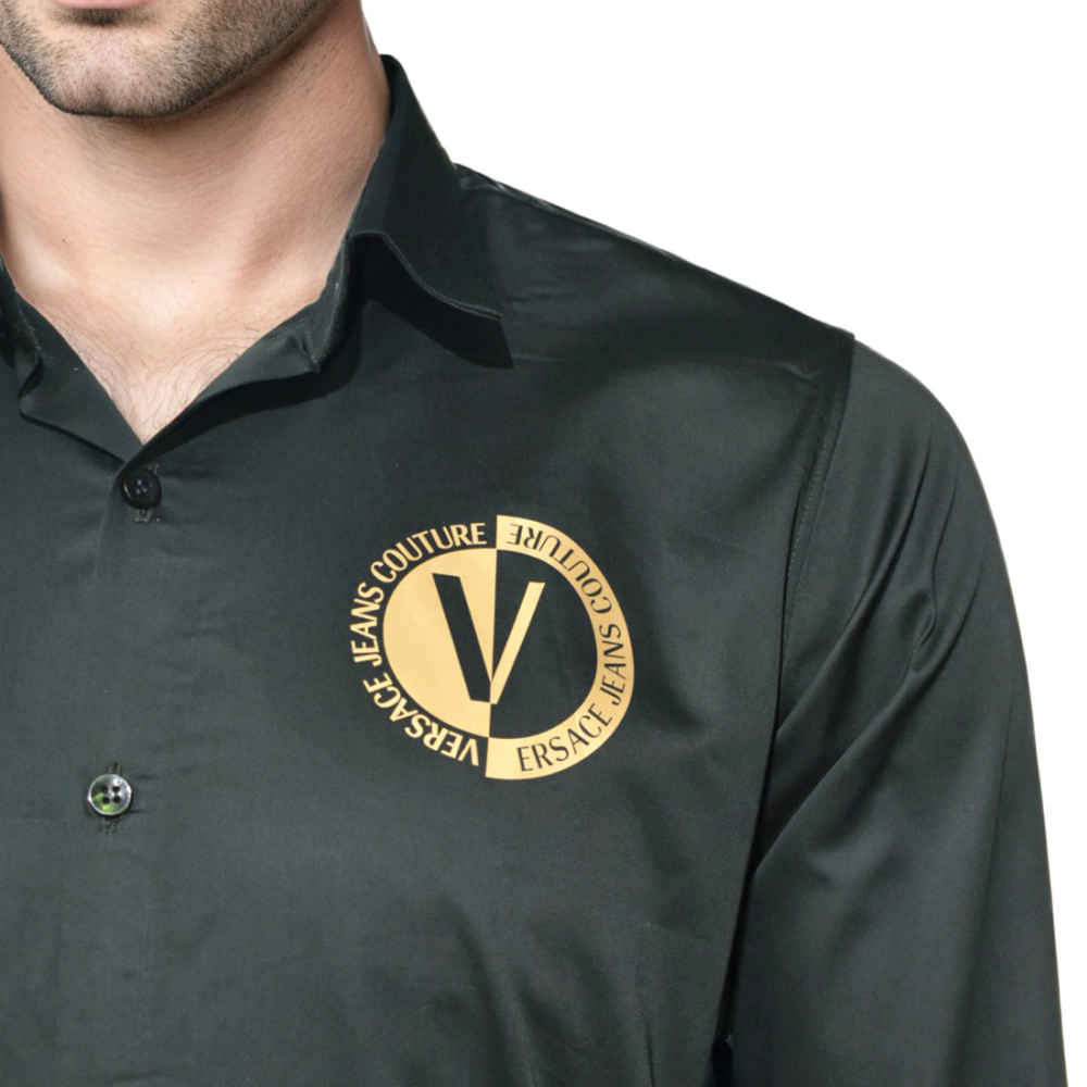 Versace Green V-Emblem Shirt-3