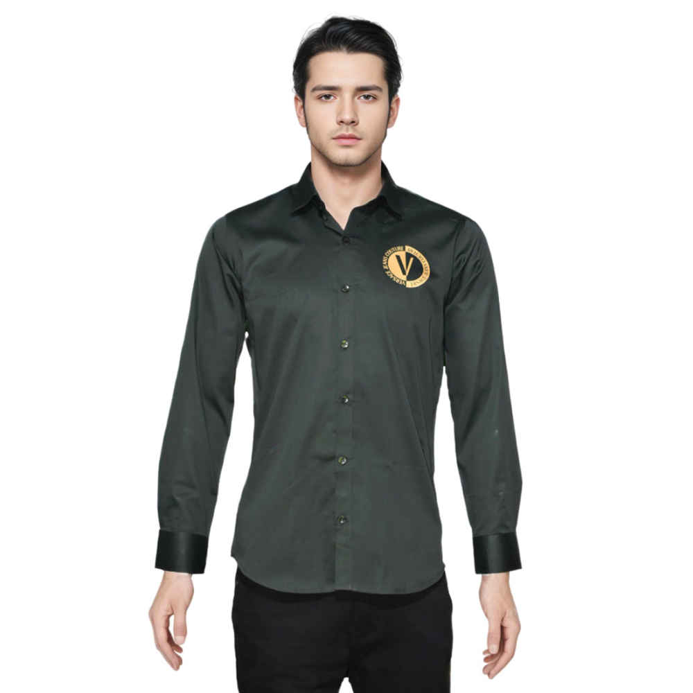 Versace Green V-Emblem Shirt-5