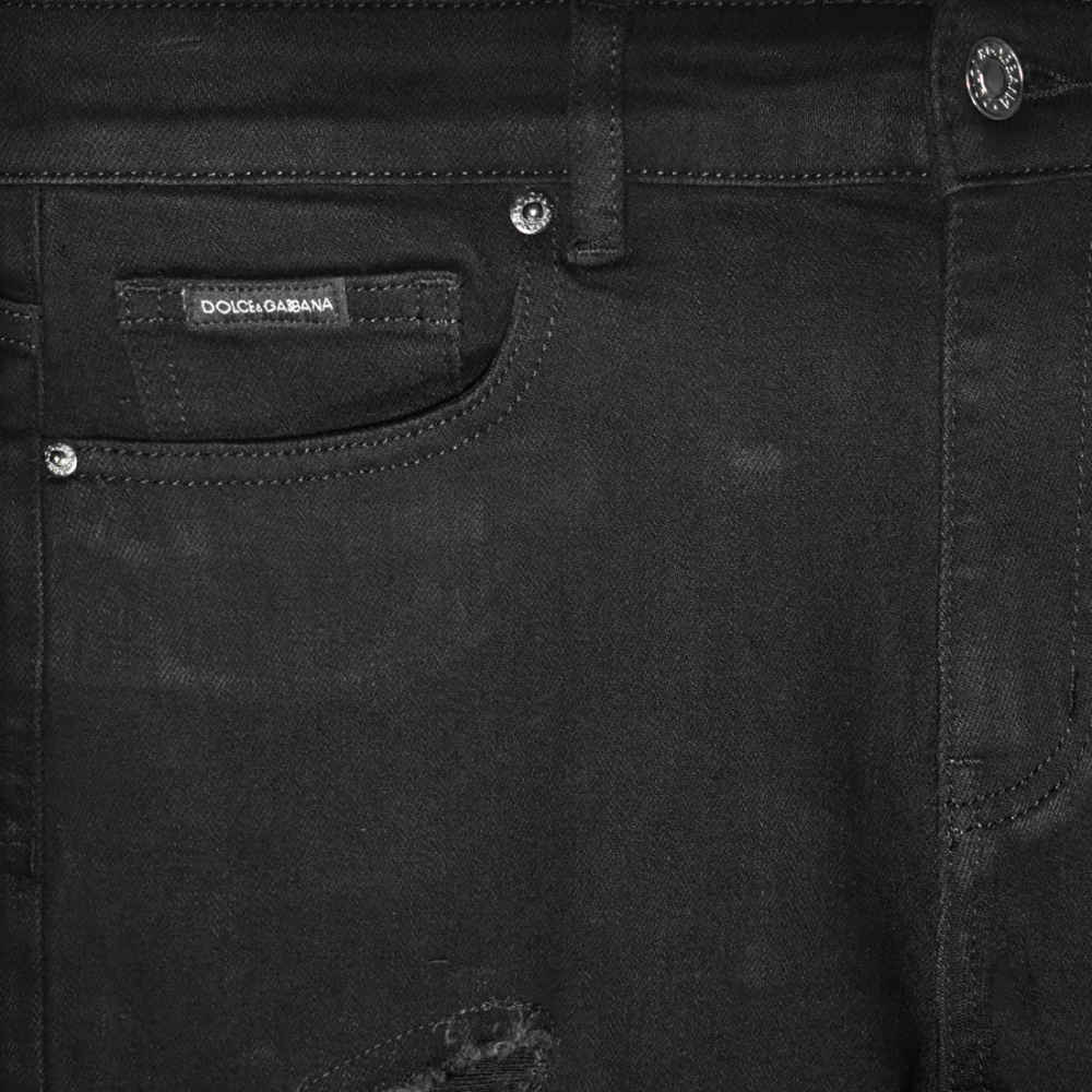 Dolce & Gabbana Black Ripped Premium Jeans-2