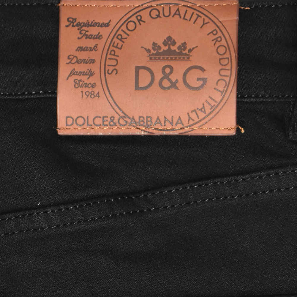Dolce & Gabbana Black Ripped Premium Jeans-4