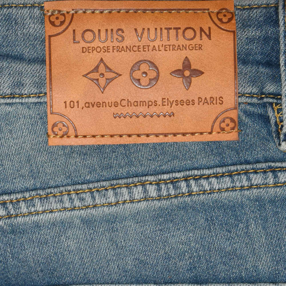 Louis Vuitton Light Blue Premium Quality Jeans-thumb-4