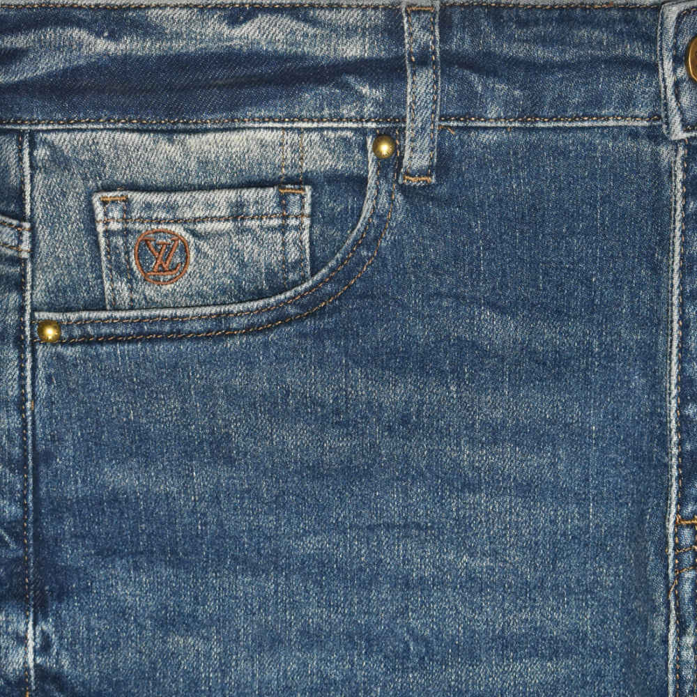 Louis Vuitton Dark Blue Premium Quality Jeans-2