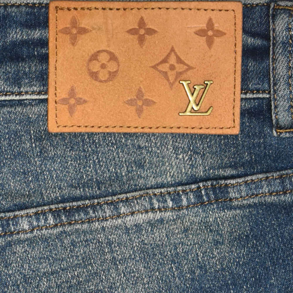 Louis Vuitton Dark Blue Premium Quality Jeans-4